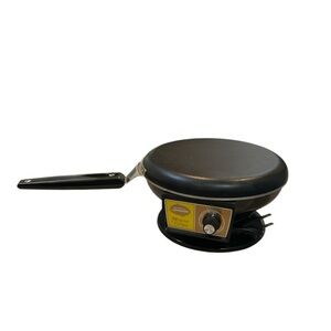 Vintage 70s Sunbeam M’sieur Crepe Maker Electric With Original Pan